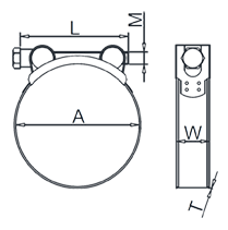 Heavy Duty Hose Clamp Drawing Heavy Duty Hose Clamp Drawing