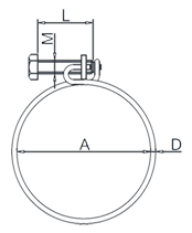 Wire Hose Clamp Drawing