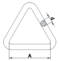 Welded Triangle Ring Drawing