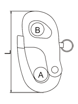 Snap Shackle With Fixed Eye Drawing Snap Shackle With Fixed Eye Drawing