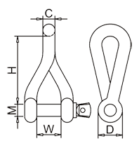 Twisted Shackle Drawing