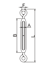 JIS Turnbuckle Eye And Eye Drawing