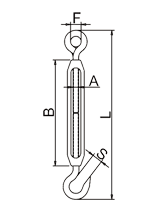 JIS Turnbuckle Eye And Hook Drawing