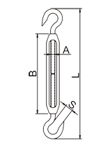 JIS Turnbuckle Hook And Hook Drawing