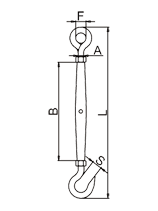 Pipe Turnbuckle Eye And Hook Drawing