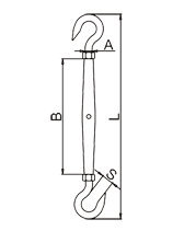 Pipe Turnbuckle Hook And Hook Drawing