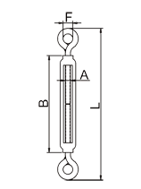 Turnbuckle Eye And Eye Drawing