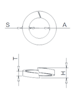 Spring Lock Washer DIN127 Drawing Spring Lock Washer DIN127 Drawing