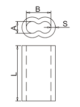 8型アルミクランプ管図面