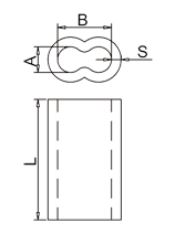 8-Shape Aluminium Ferrule Drawing