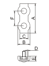 Duplex Wire Rope Clip Drawing