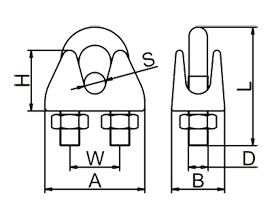 Heavy Type Wire Rope Clip Drawing