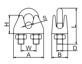 Heavy Type Wire Rope Clip Drawing Heavy Type Wire Rope Clip Drawing