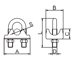 Italian Type Wire Rope Clip Drawing Italian Type Wire Rope Clip Drawing