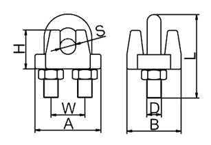 JIS Wire Rope Clip Drawing JIS Wire Rope Clip Drawing