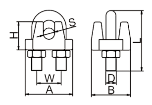 JIS Wire Rope Clip Drawing