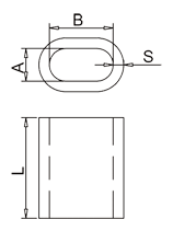 Oval Aluminium Ferrule Drawing Oval Aluminium Ferrule Drawing