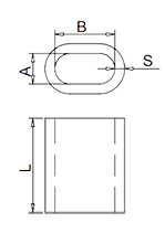 Oval Copper Ferrule Drawing