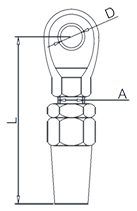 Quick Attach Eye Terminal Drawing