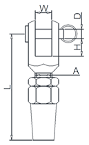 Quick Attach Fork Terminal Drawing