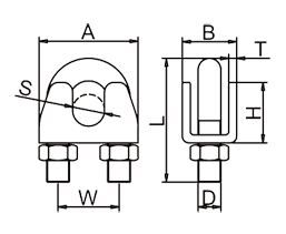 Stamping Type Wire Rope Clip Drawing