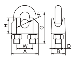 US Type Wire Rope Clip Drawing US Type Wire Rope Clip Drawing
